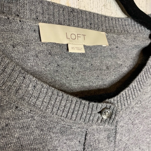 LOFT cardigan Pima cotton gray color - Picture 5 of 5